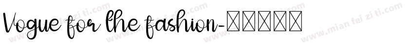 Vogue for the fashion字体转换